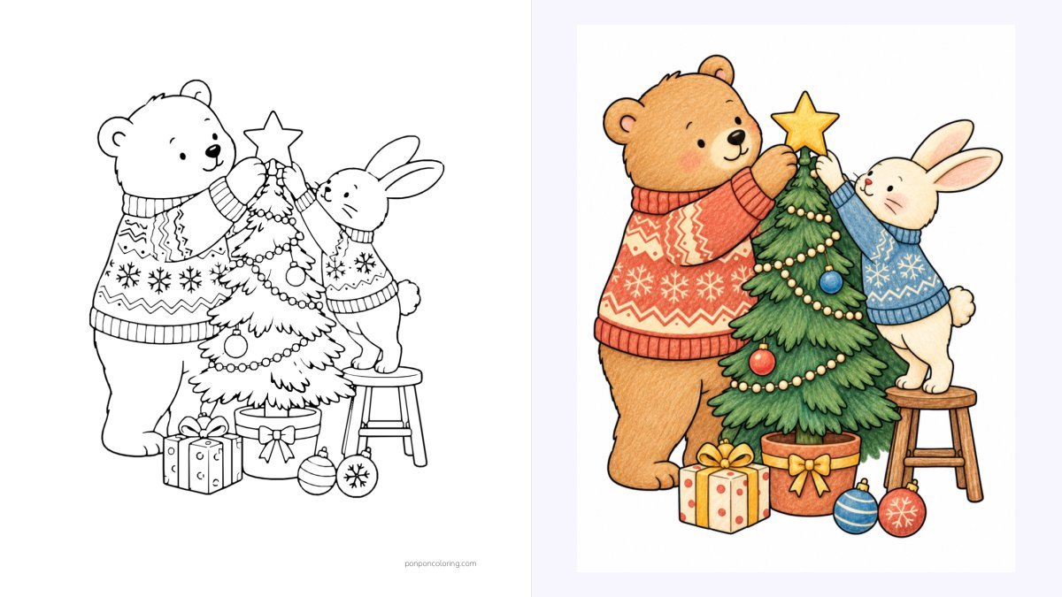 82 Christmas Coloring Pages (Free Printable PDFs) coloring page