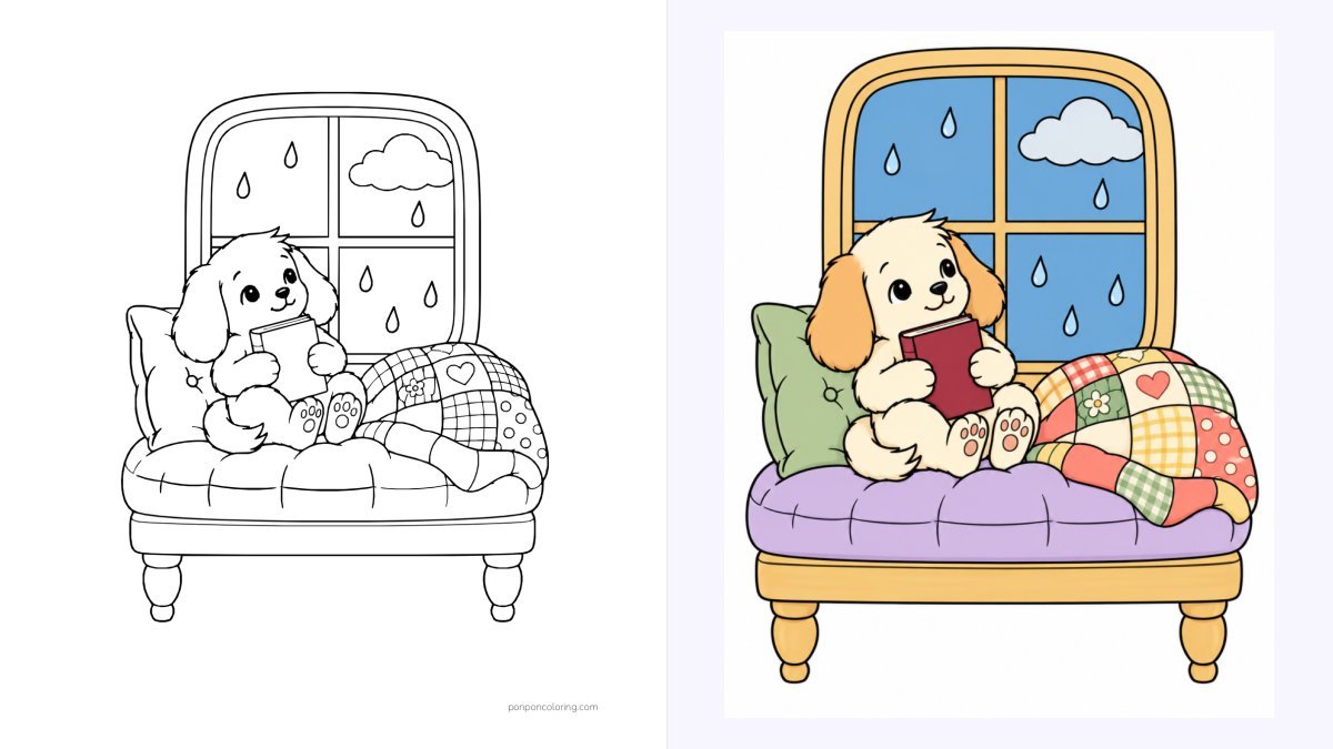 Rainy Day Coloring Pages (80 Free Printable PDFs) coloring page