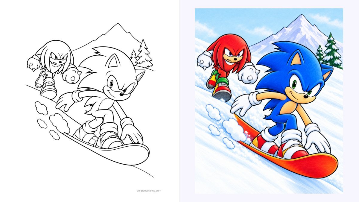 Sonic Coloring Pages (100 Free Printable PDFs) coloring page