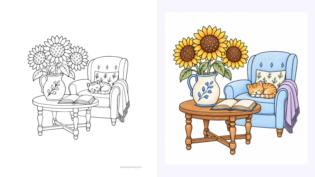 Sunflower Coloring Pages: Bud to Seed (92 Free Printable PDFs) coloring page